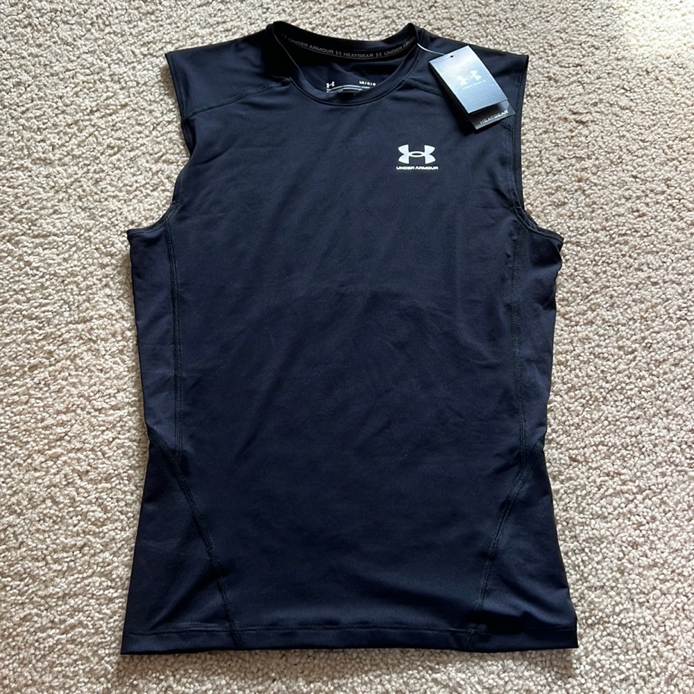 Brand new Mens Under Armour Black Sleeveless Top